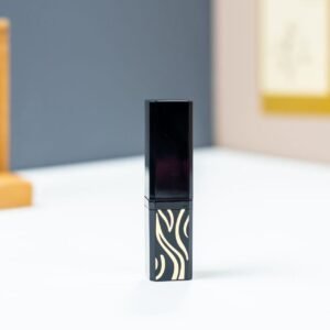 Matt black striped lipstick tube8005